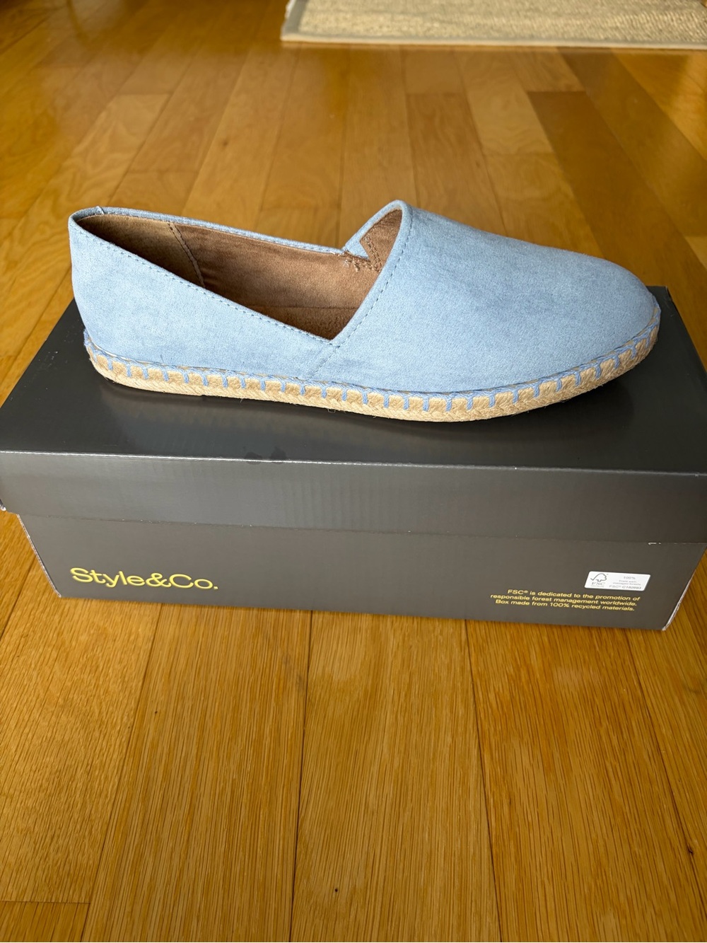 Style & Co. Women’s Light Blue Slip-On Espadrilles NWT